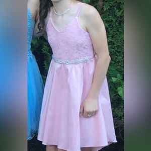 Pink formal short dress